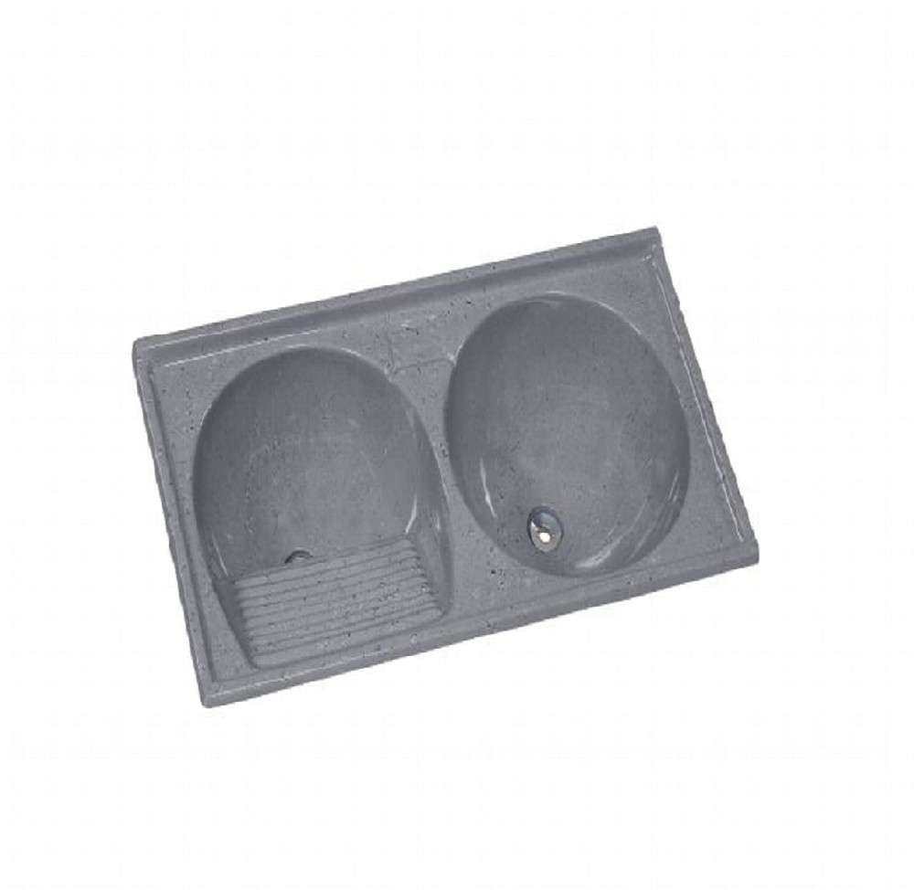 Tanque 2 Cubas Marmo Fibra Cinza 100 x 51